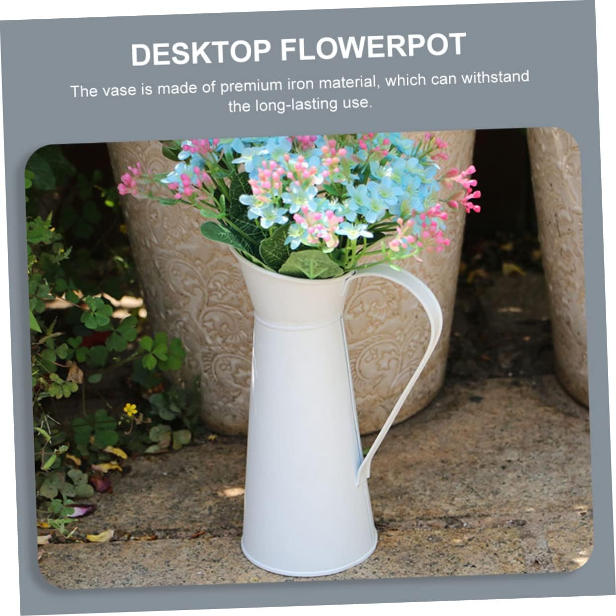Balacoo 2pcs Simple Iron Flower Vase for Home Decor
