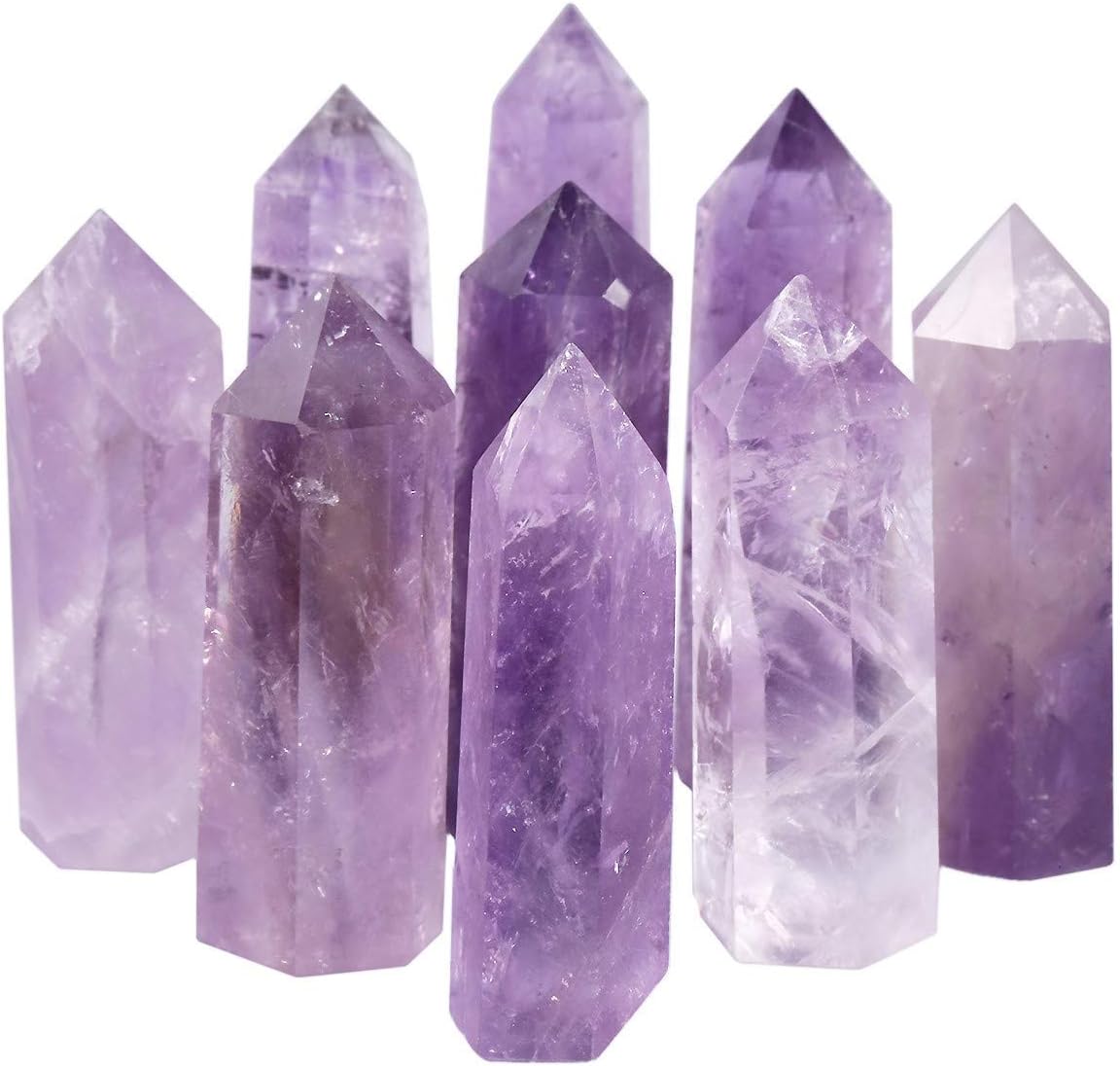 SUNYIK 7 Chakra Crystal Wishing Bottle Set and Healing Wand