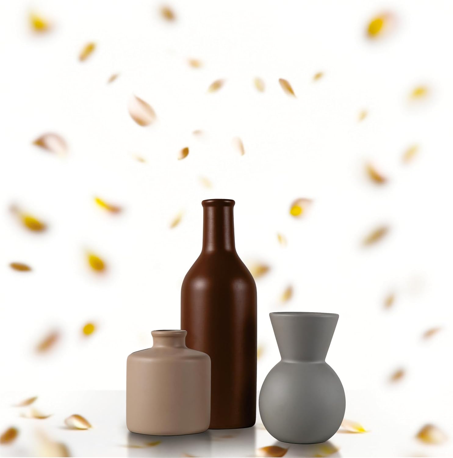 Modern Ceramic Flower Vase Set - 3 Pcs for Home Decor