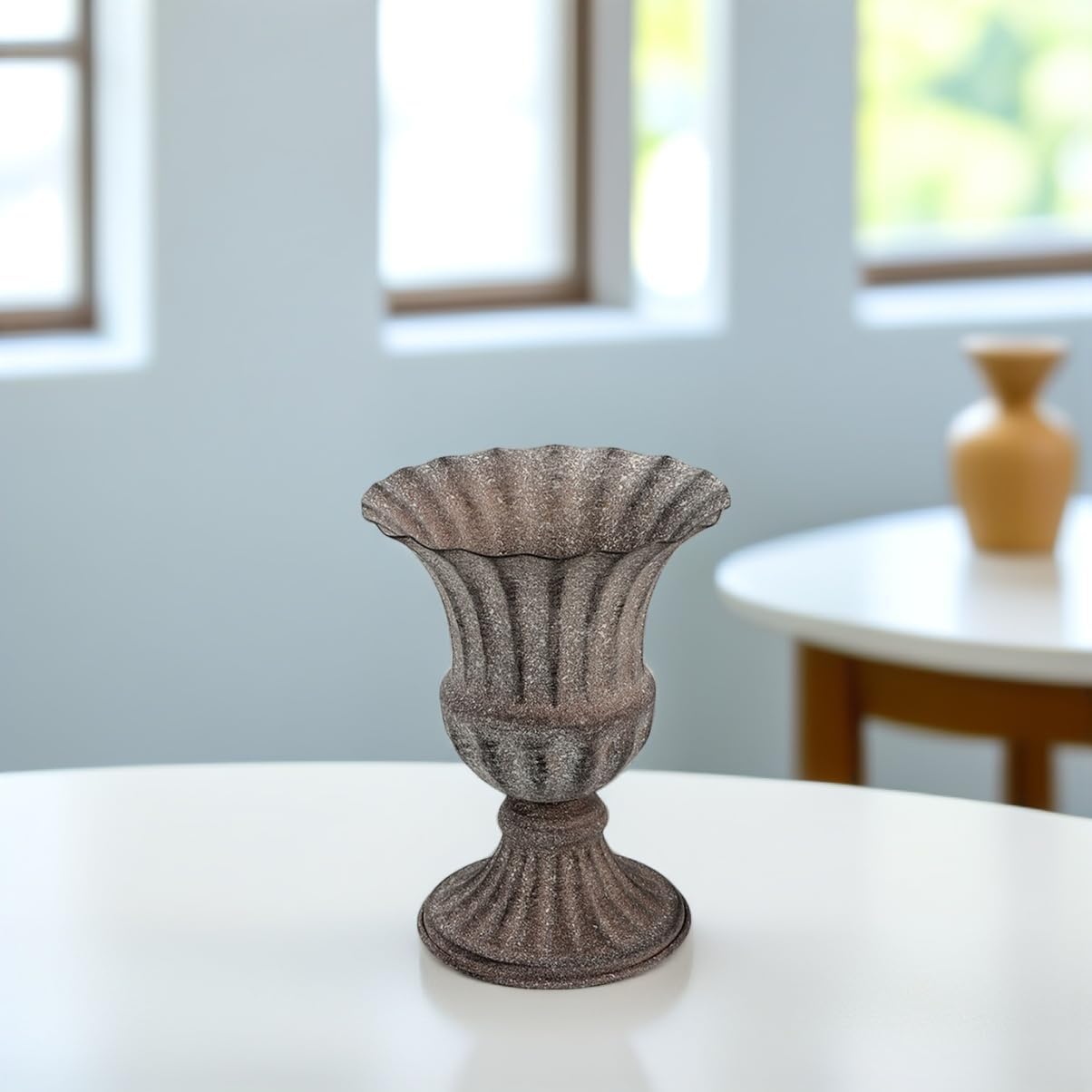 Vintage Metal Flower Vase for Dried Flowers and Plants