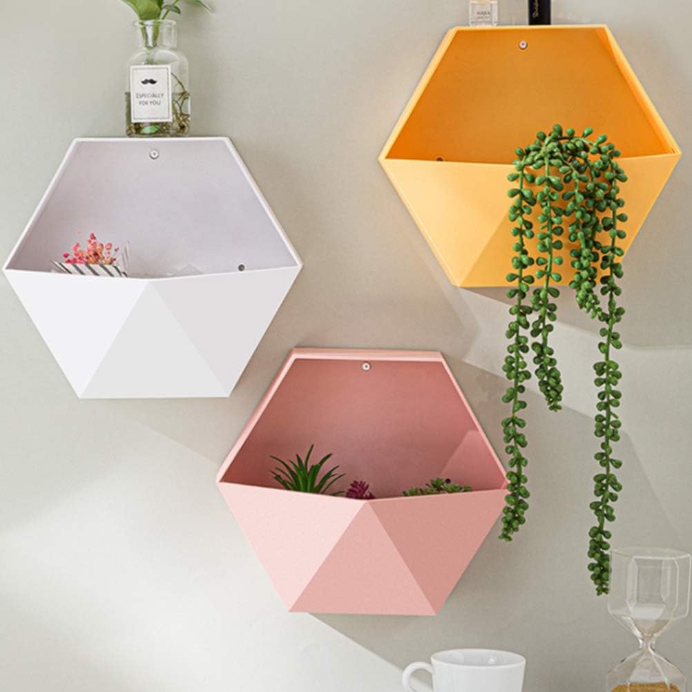 BEIJIALY Hexagonal Floating Wall Shelves - Black