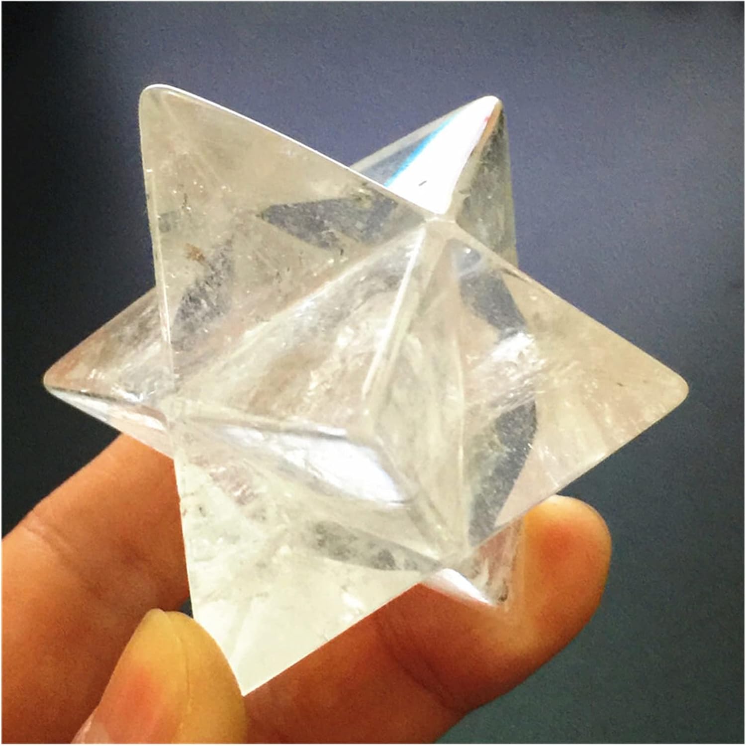 Clear Crystal Quartz Merkaba Star Energy Stones