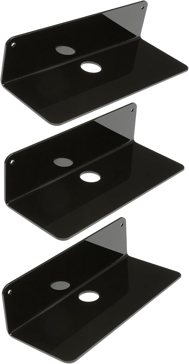 DRMHM Acrylic Floating Shelves 9x4in Black