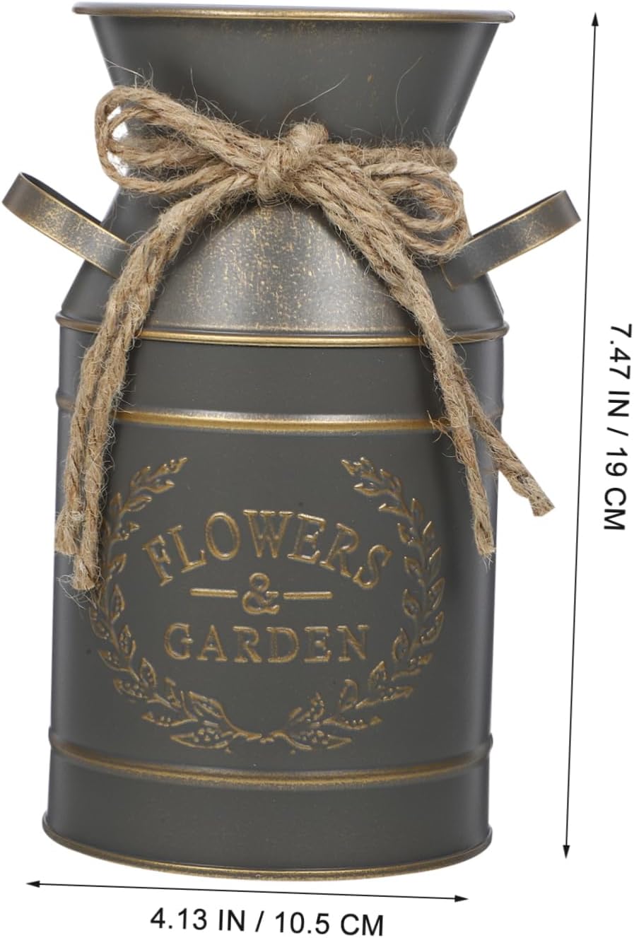 Farmhouse Decorative Metal Flower Bucket for Dried Flowers and Occasions