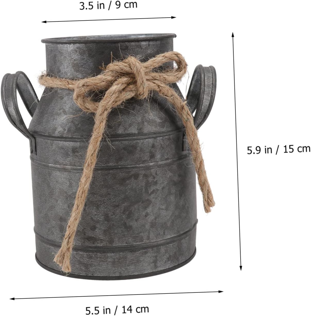 Ciieeo Iron Bucket Flower Pot Vintage Decor