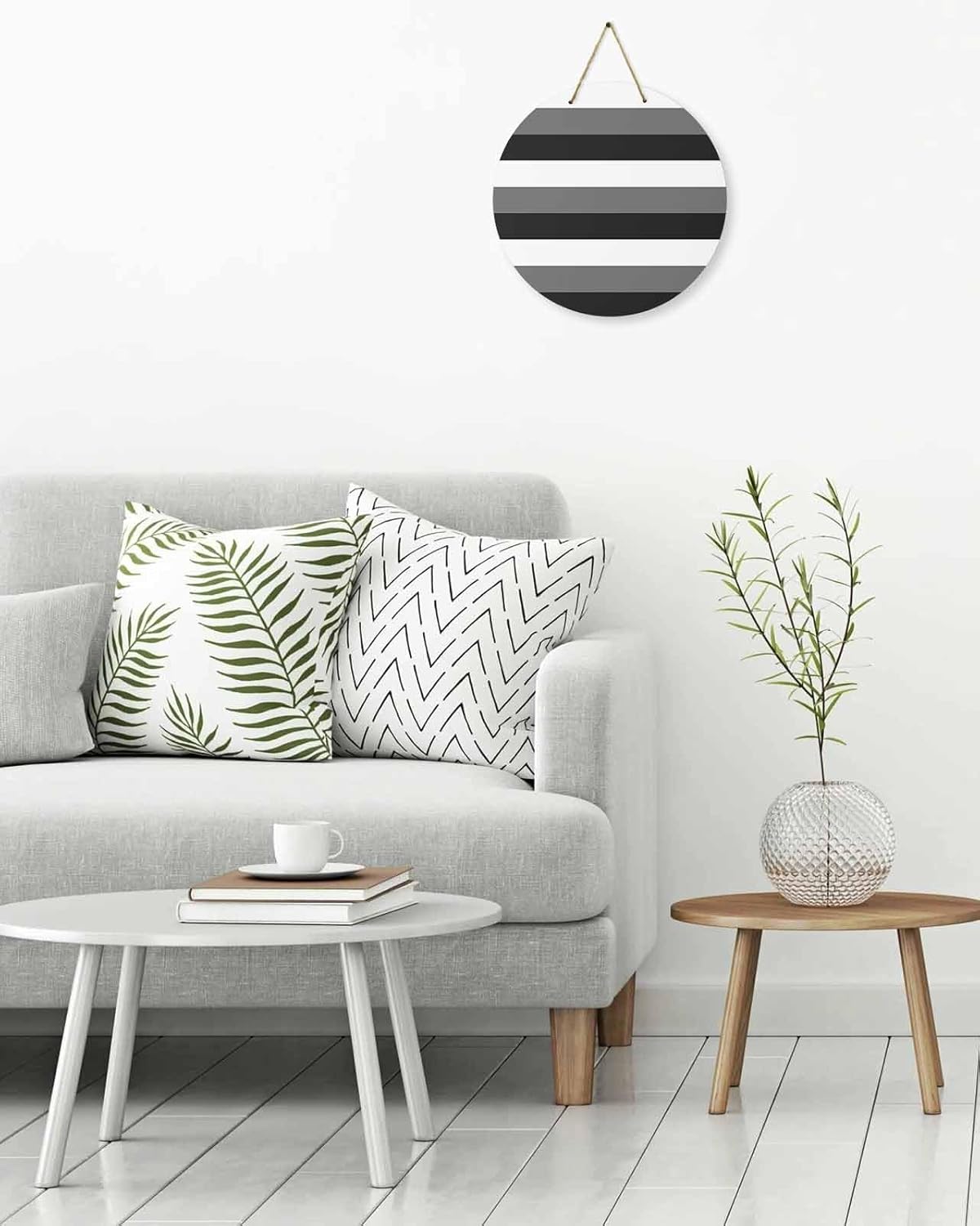 Modern Stripes Welcome Sign for Front Door Decor