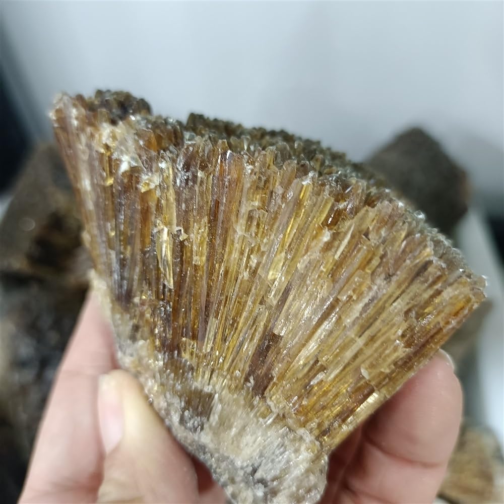 KatLin Natural Amber Calcite Cluster Energy Decoration Stone