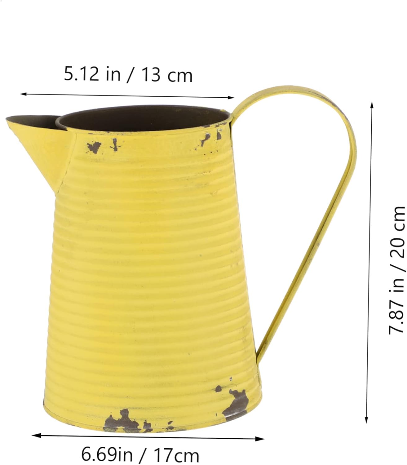 Balacoo Vintage Iron Flower Vase Rustic Metal Pitcher Pot for Home Decor