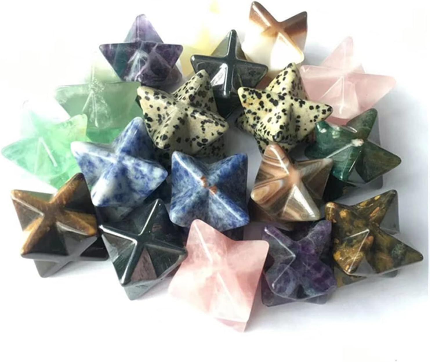 FIDEMM Moon Shape Sodalite Healing Crystal Stones