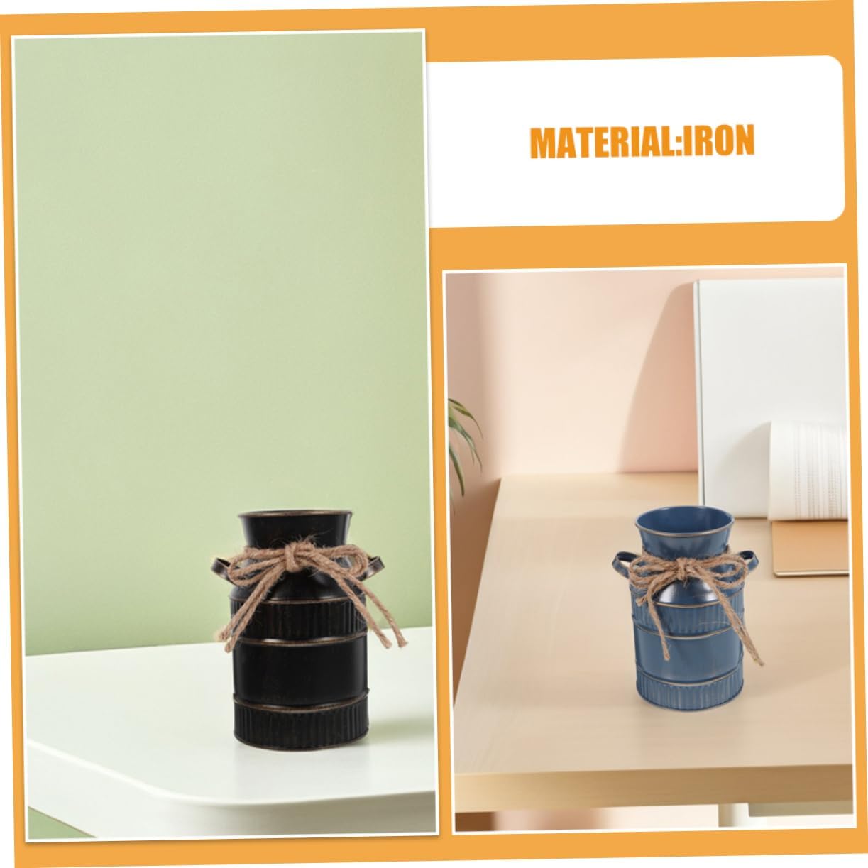TOYANDONA 2pcs Rustic Farmhouse Decorative Vase