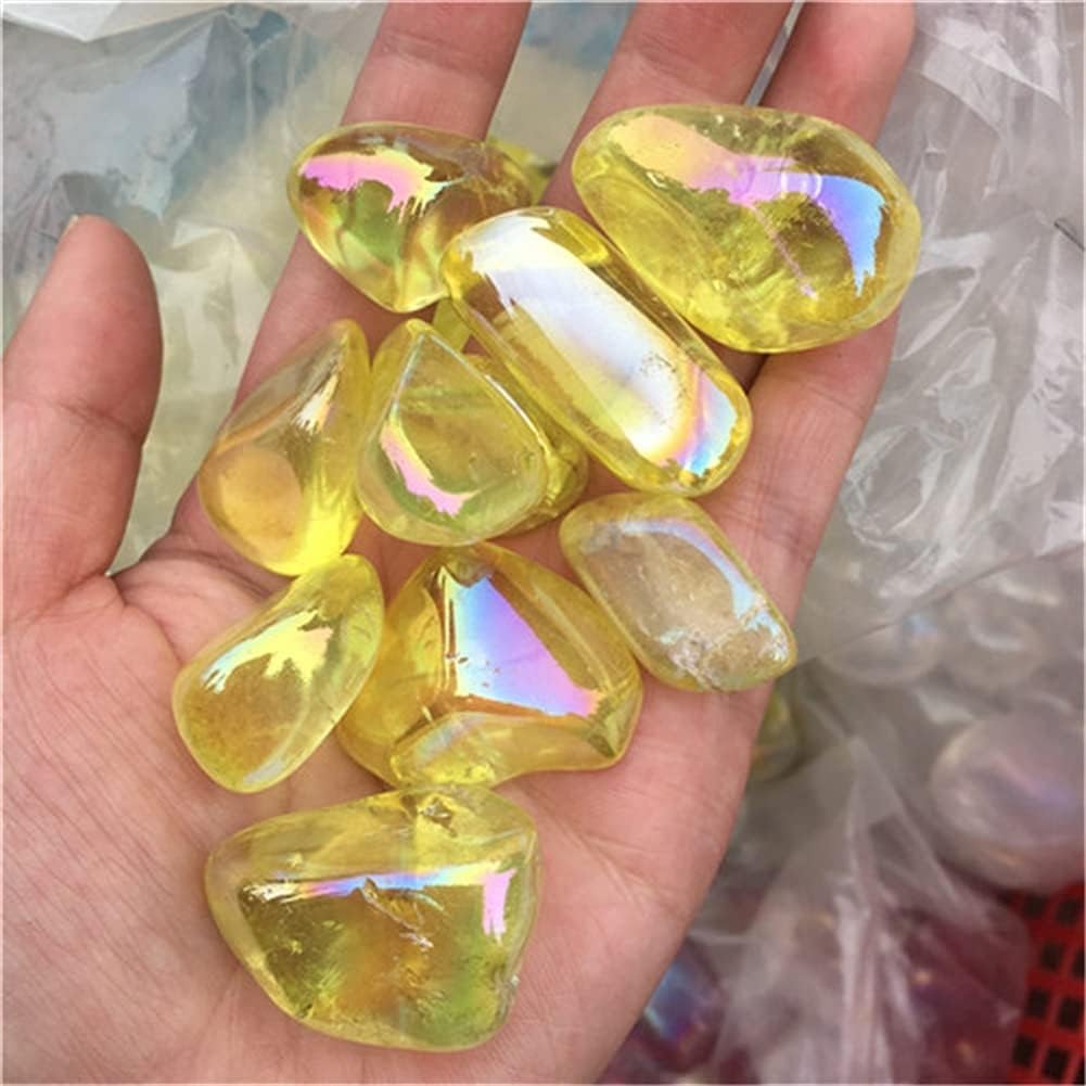 PEKMAR 200g Green Rainbow Angel Aura Quartz Stones