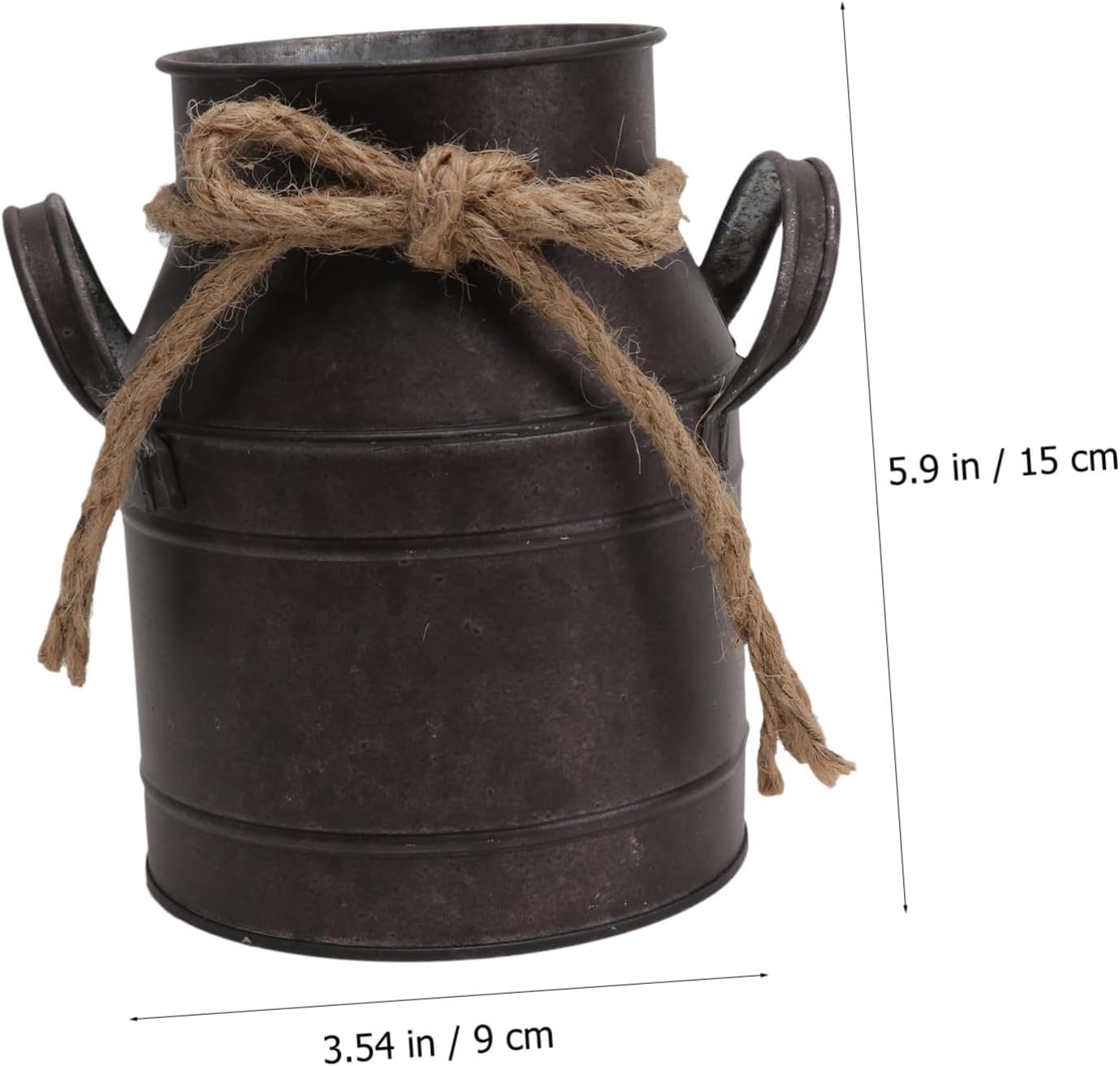 2pcs Vintage Iron Flower Bucket for Succulents Retro Decor with Small Handle for Home and Garden