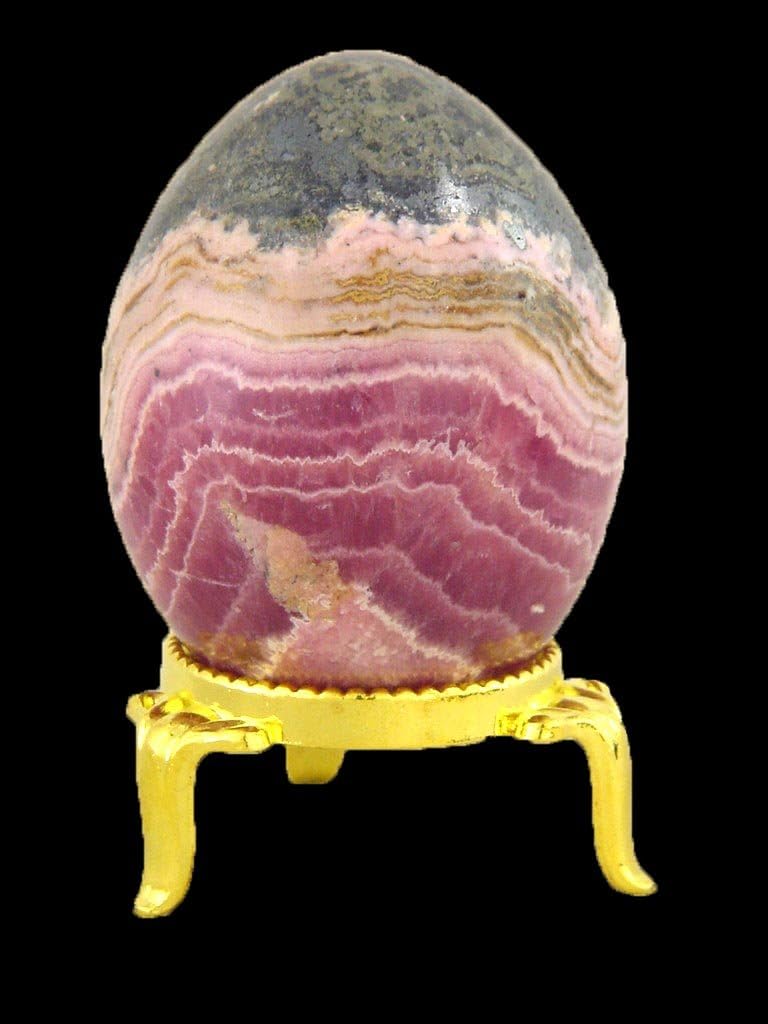 Rhodochrosite Healing Egg with Stand Reiki Activated
