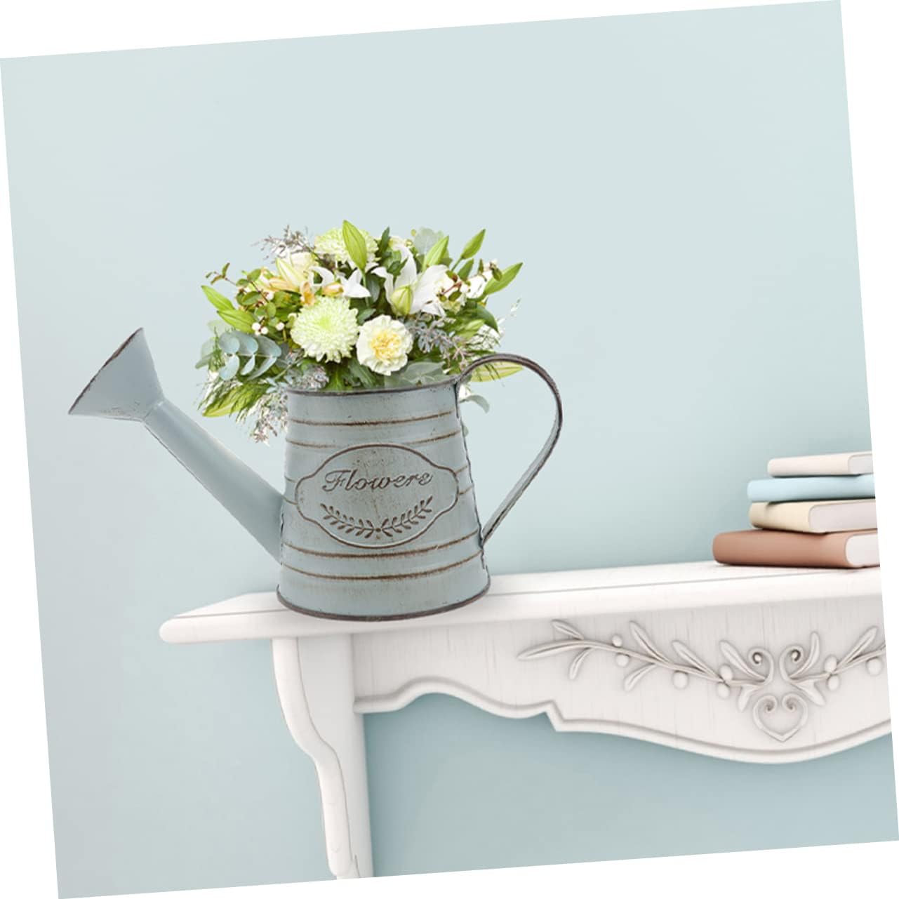 Balacoo 2pcs Vintage Rustic Iron Flower Vase Decor