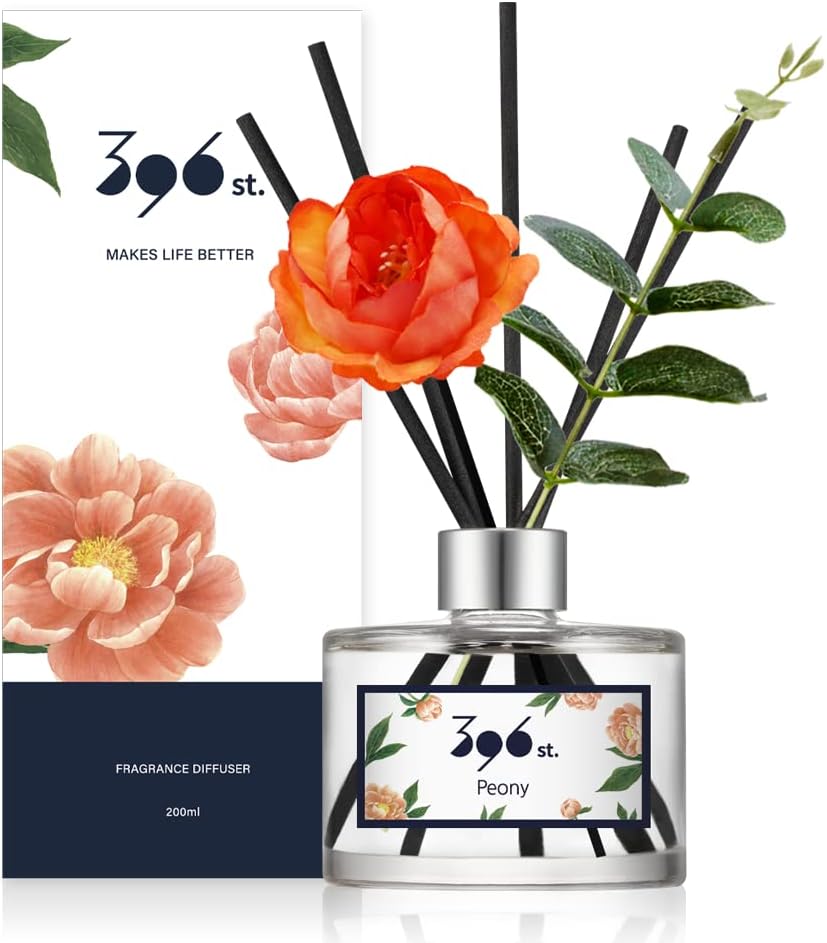 396 St Peony Flower Reed Diffuser Set 200ml
