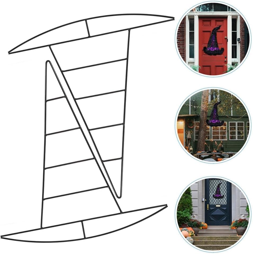 4Pcs Witch Hat Wire Wreath Frames - 10 Inch Metal Forms for DIY Crafts