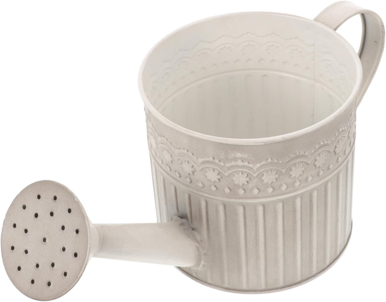 Retro Iron Flower Bucket Vase with Handle