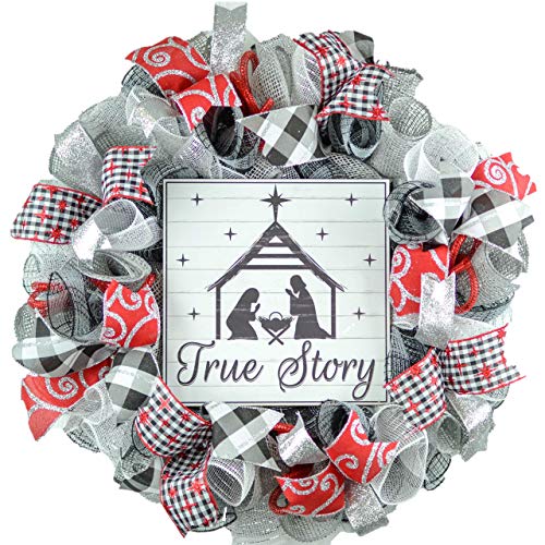 Jesus True Story Christmas Wreath - Farmhouse Style