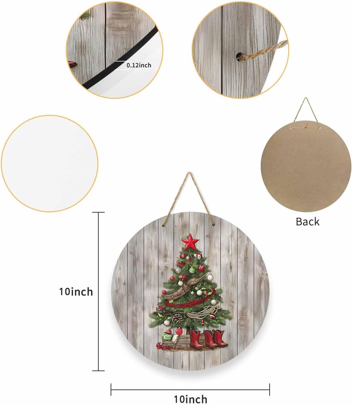 Welcome Sign Christmas Wreath Door Decor 1