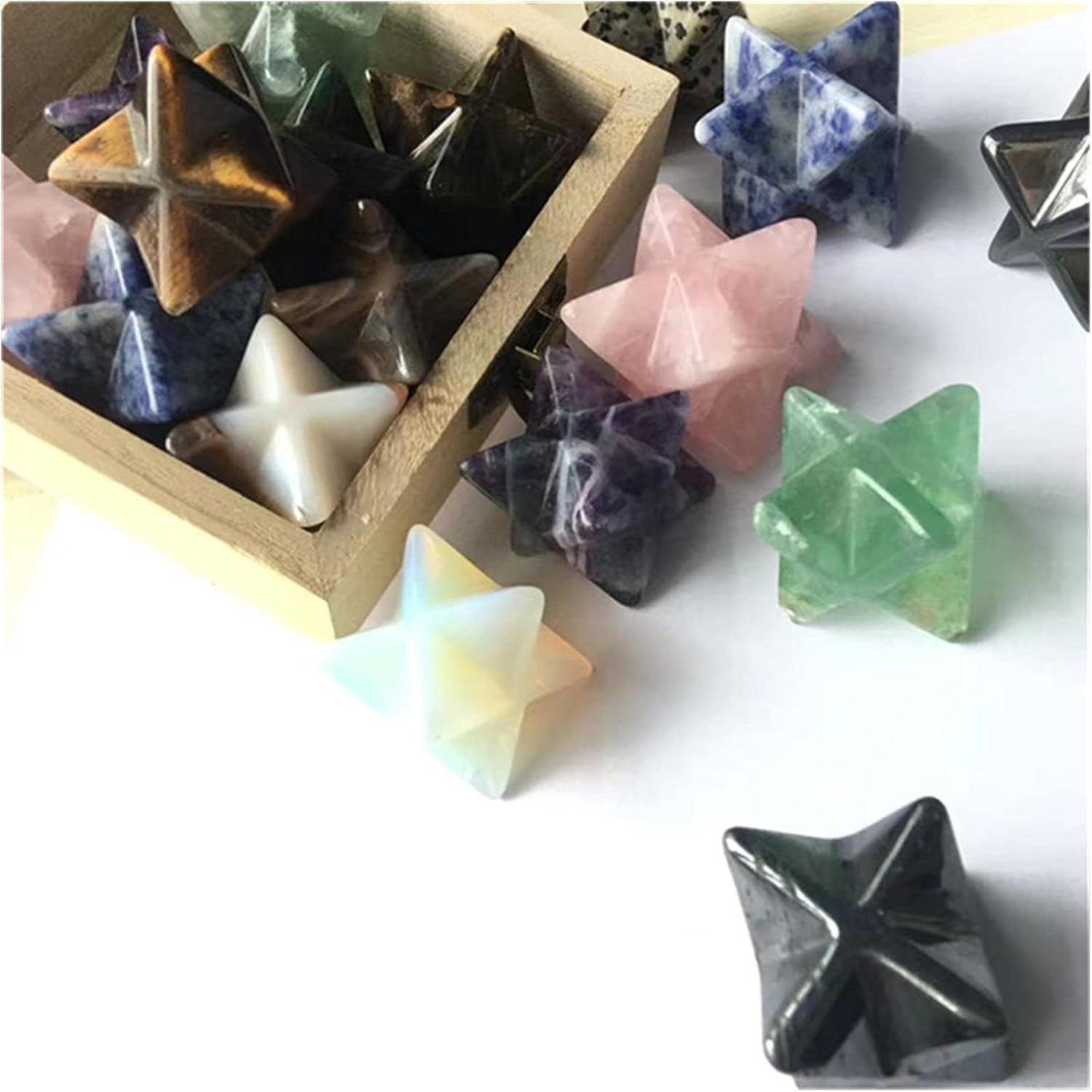 FIDEMM Moon Shape Sodalite Healing Crystal Stones