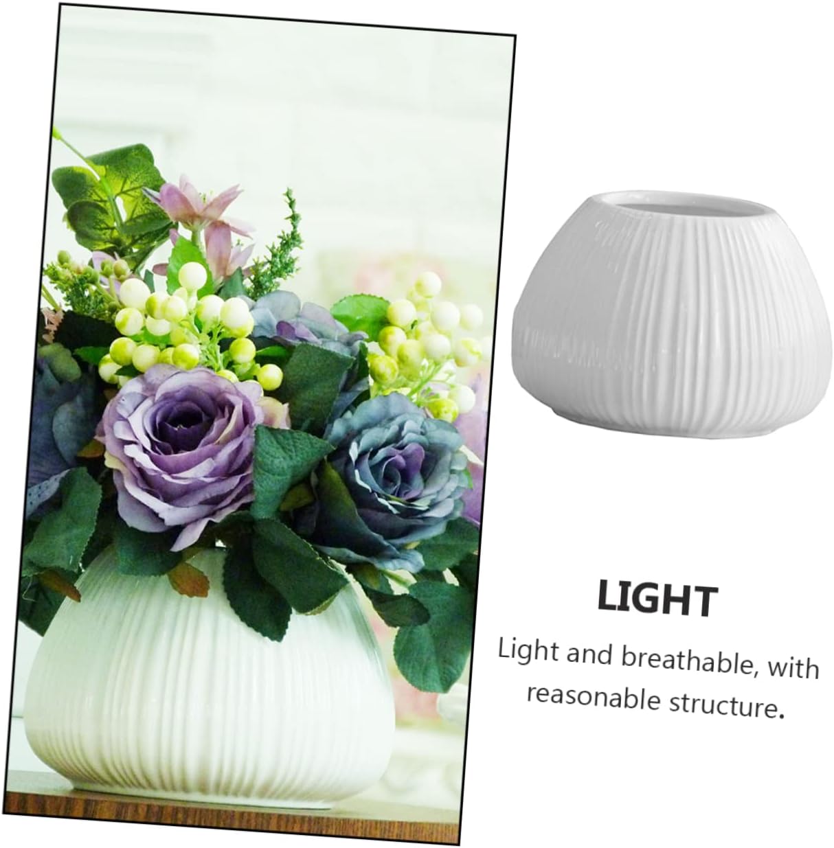 VINTORKY 1pc Elegant Ceramic Flower Vase for Home Decor