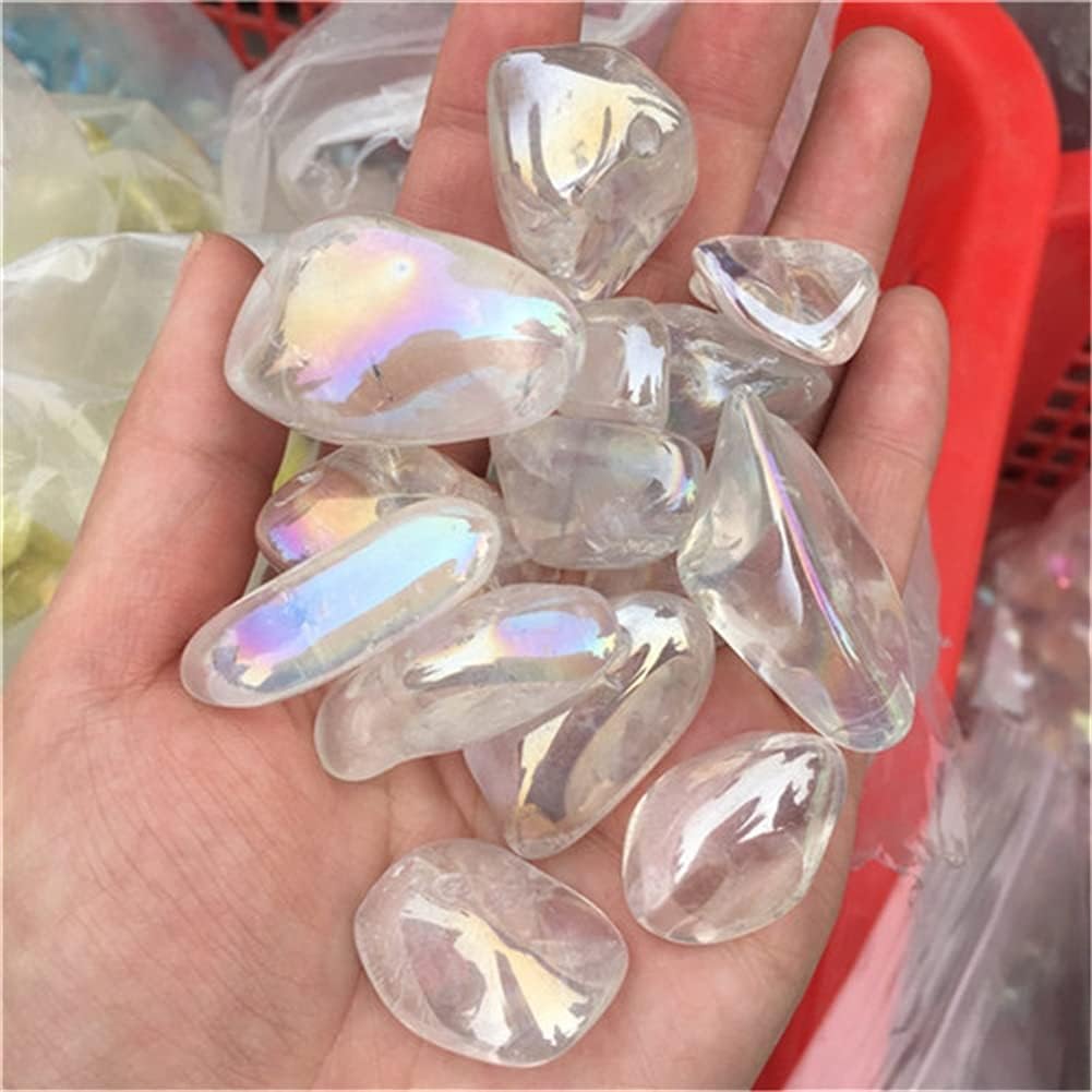 PEKMAR 200g Green Rainbow Angel Aura Quartz Stones
