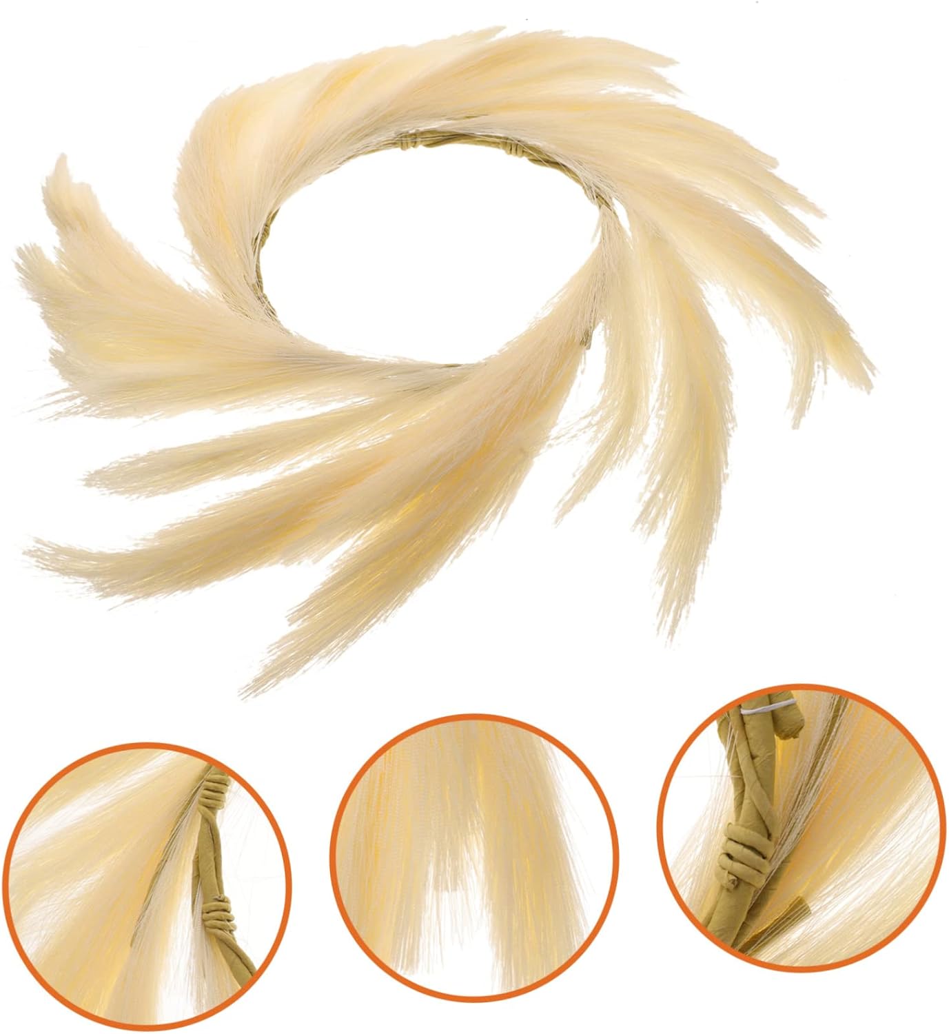 Artificial Bulrush Wreath for Indoor Outdoor Decor