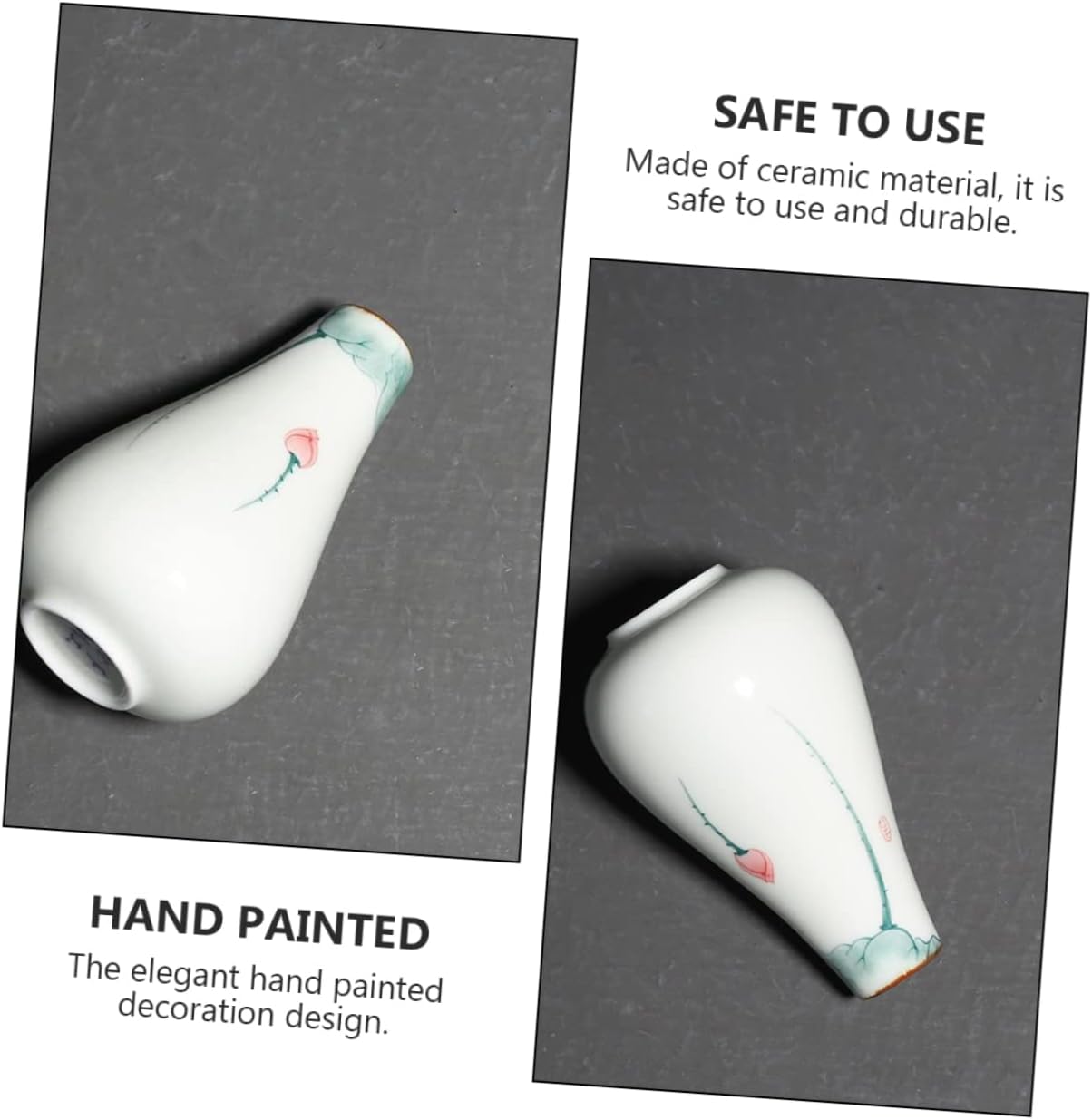 Simple Lotus Ceramic Vase for Home Decor and Flower Arrangement