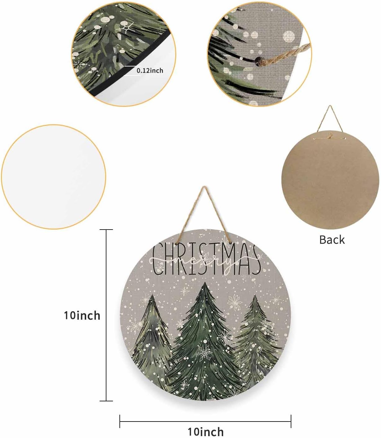 LooPoP Christmas Wreath Welcome Sign Door Decor