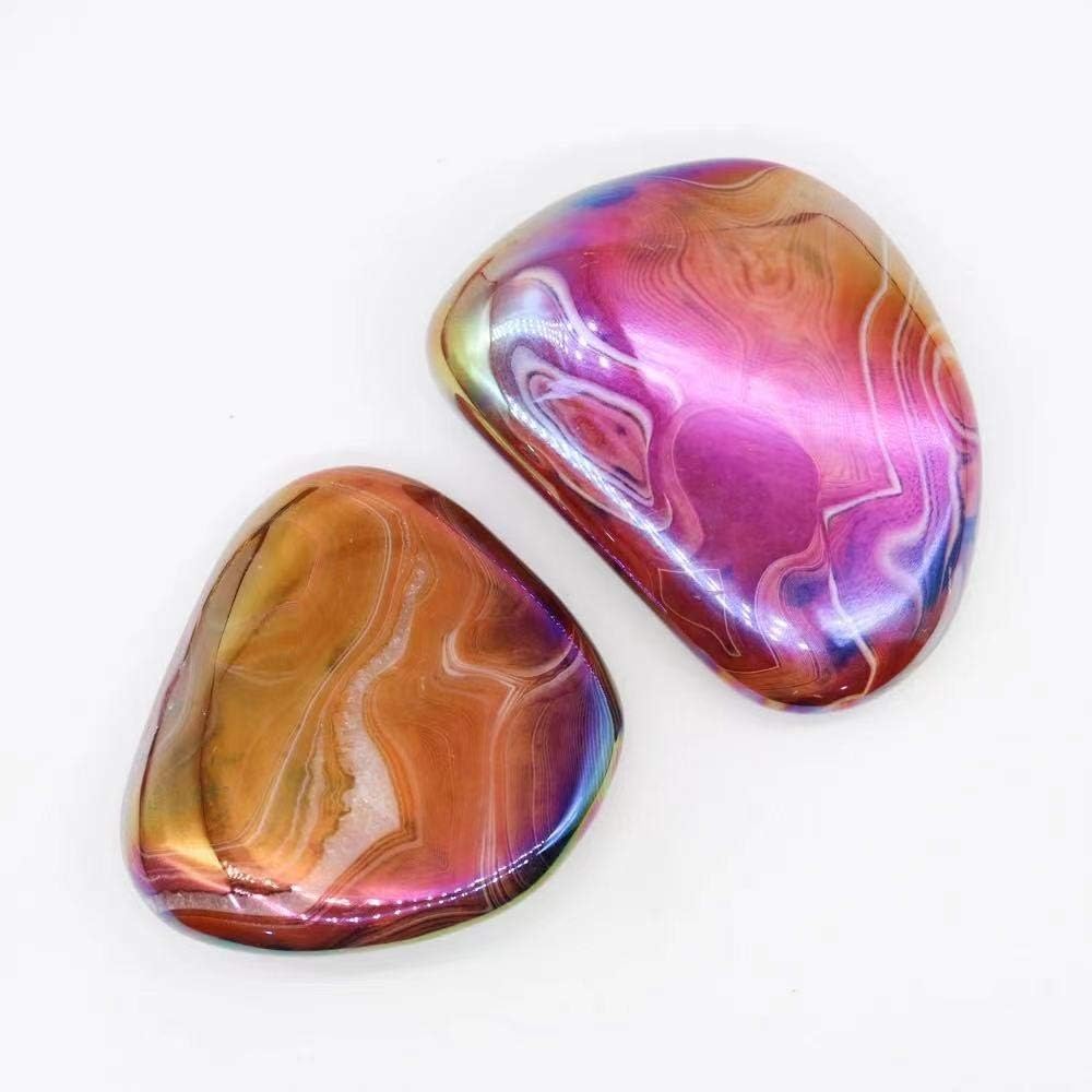 1pc Natural Polished Angel Agate Palm Stone for Reiki and Home Dcor