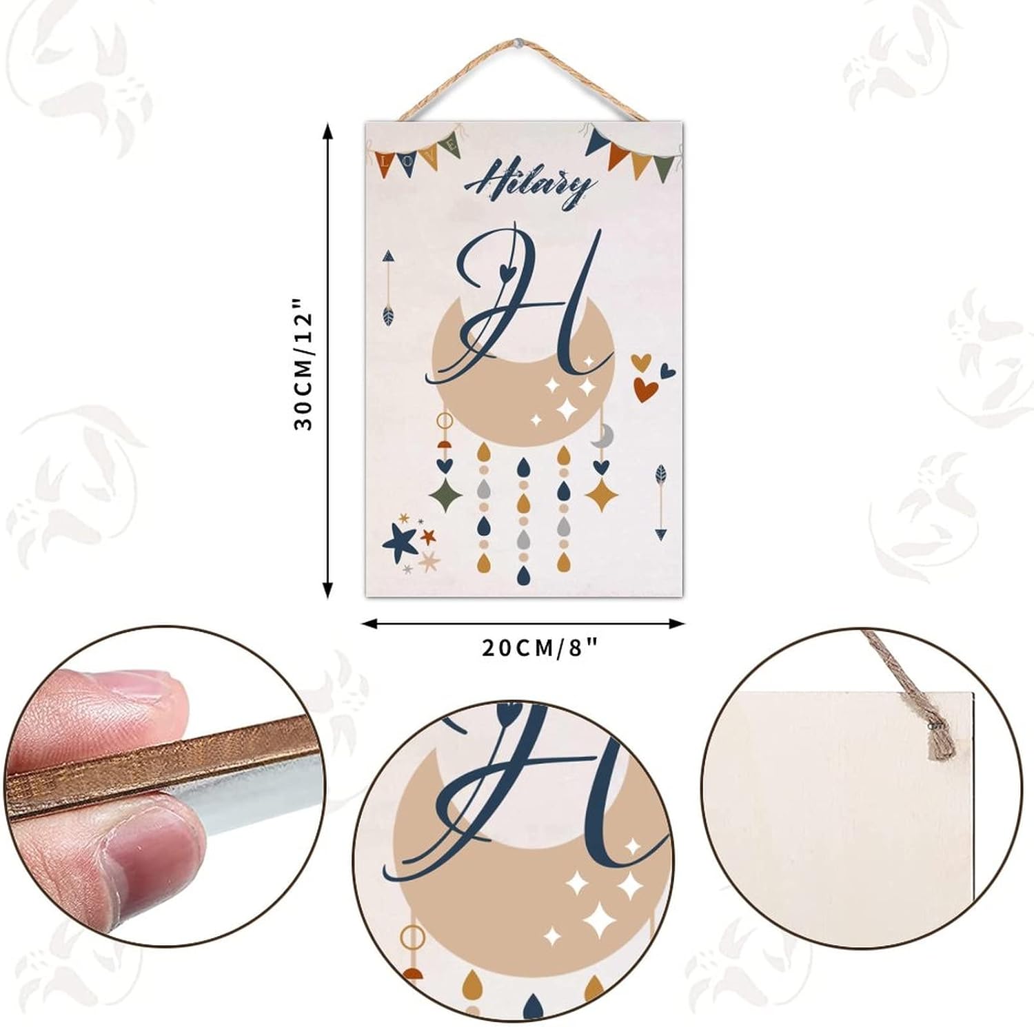 Custom Wood Last Name Sign Wooden Wedding Gift Initial Letter Personalized Monogram