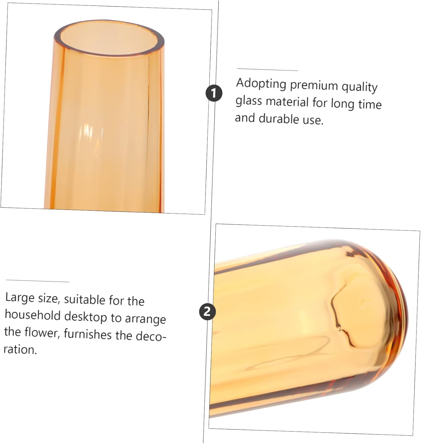 Modern Dried Flower Container Glass Vase for Home Decor