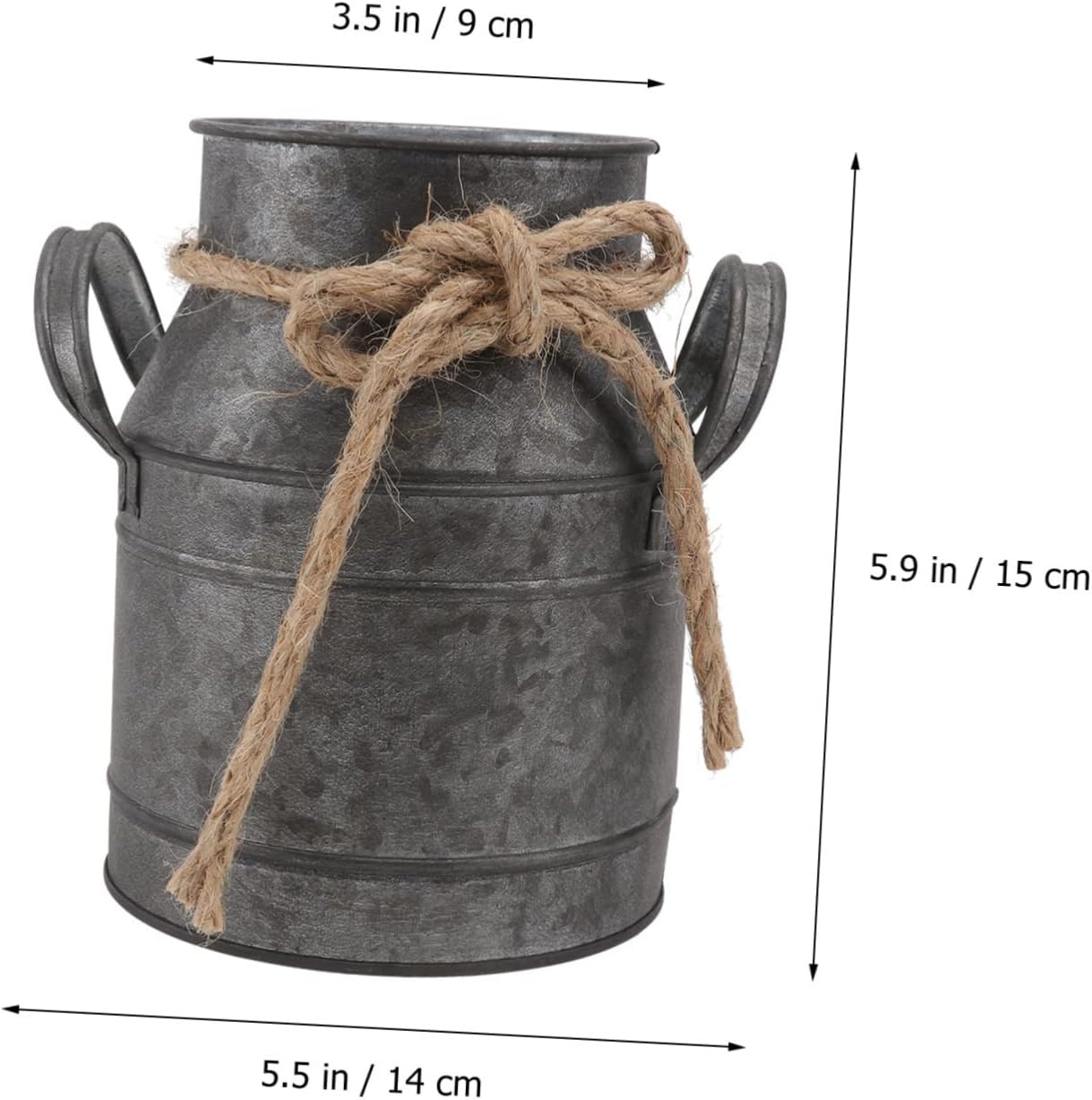 Retro Iron Flower Bucket Pot Vase for Home Decor
