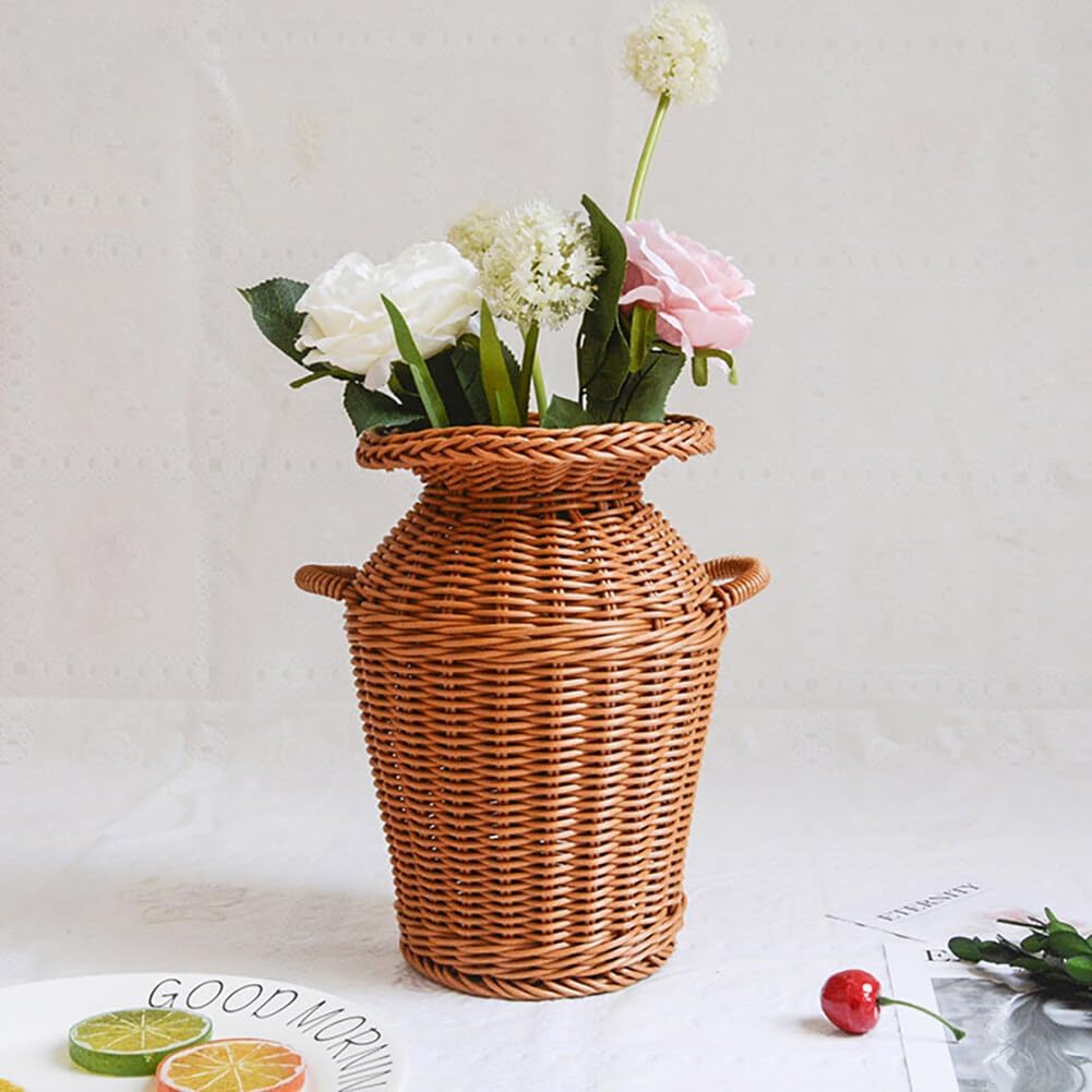 Generic Wicker Vase Rattan Woven Decorative Basket