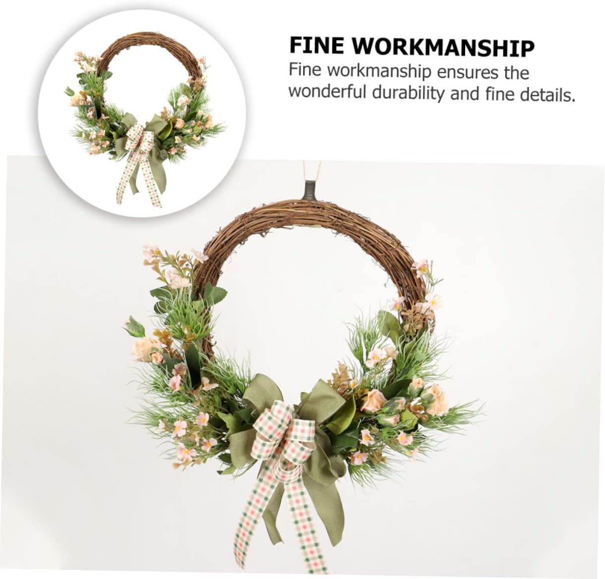 1pc Lifelike Artificial Wreath for Front Door Decor