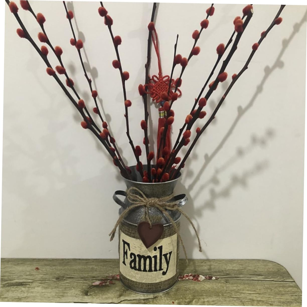Rustic Iron Flower Vase for Farmhouse Decor