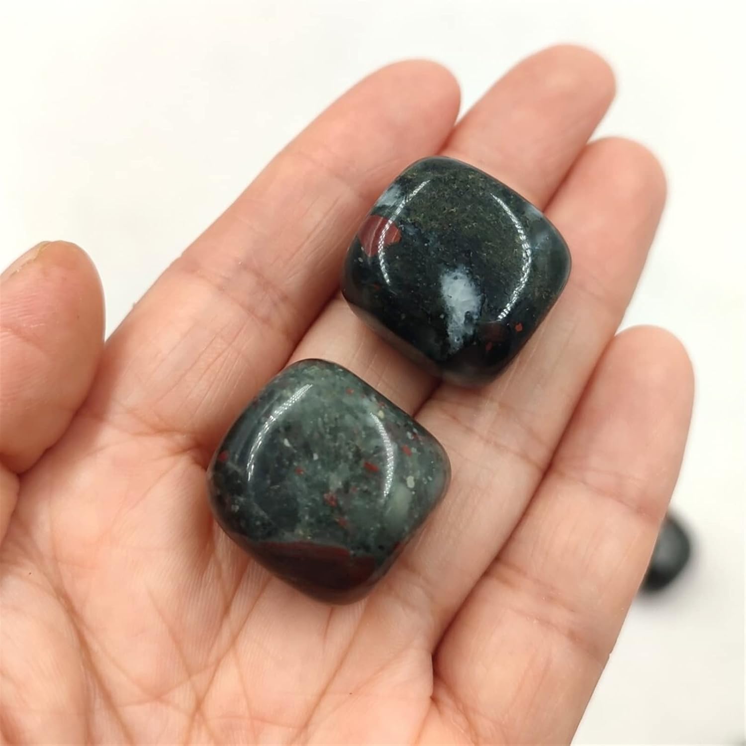 100g Bulk Natural Bloodstone Tumbled Stones for Home Decoration