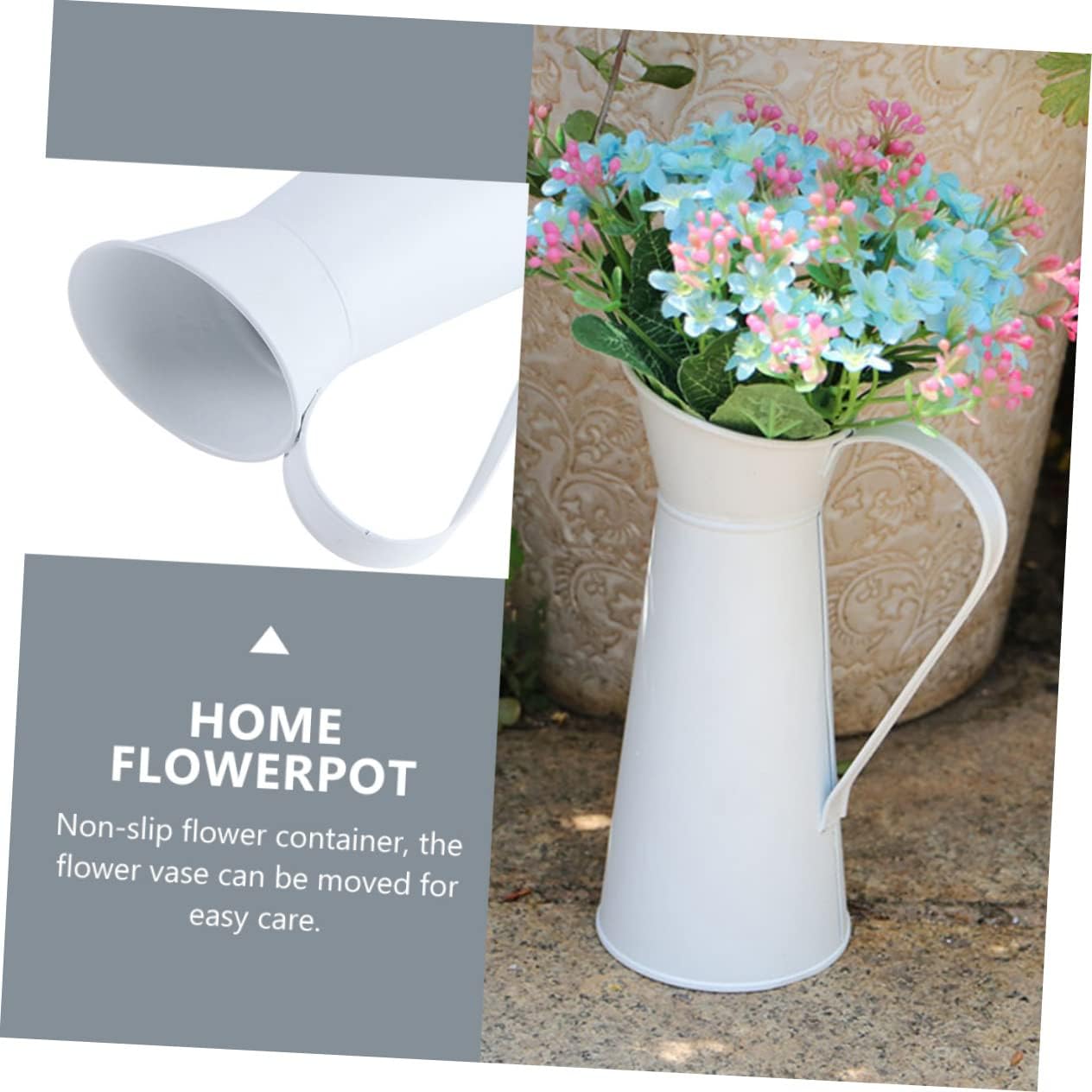 Balacoo 2pcs Simple Iron Flower Vase for Home Decor