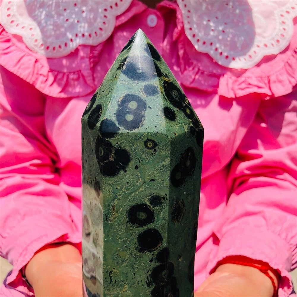 KatLin Natural Stone Peacock Eye Meditation Wand Tower