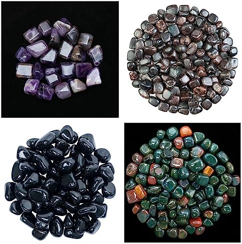 Bloodstone Amethyst Black Tourmaline Garnet Tumbled Stones Bulk