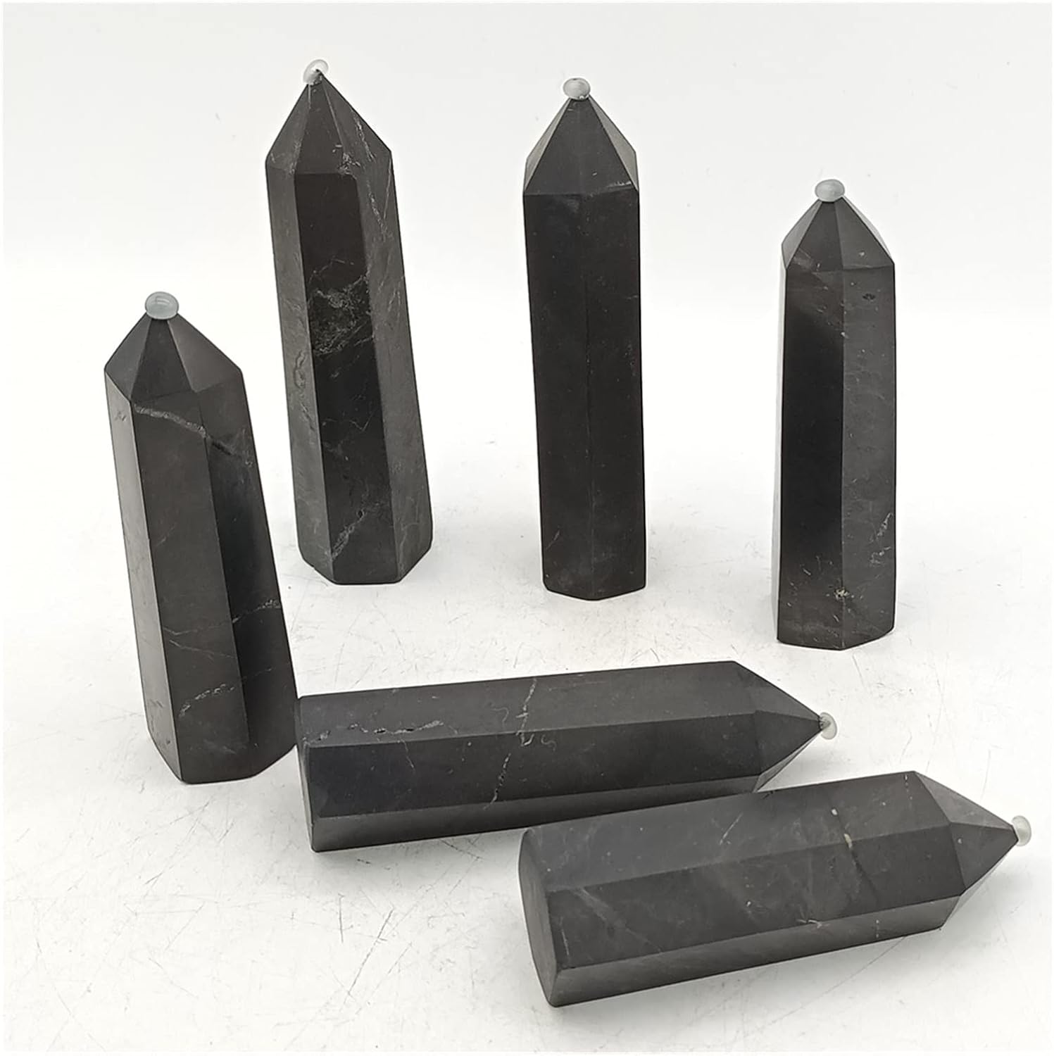 Natural Stones Crystals Pyramid Tower Home Decor