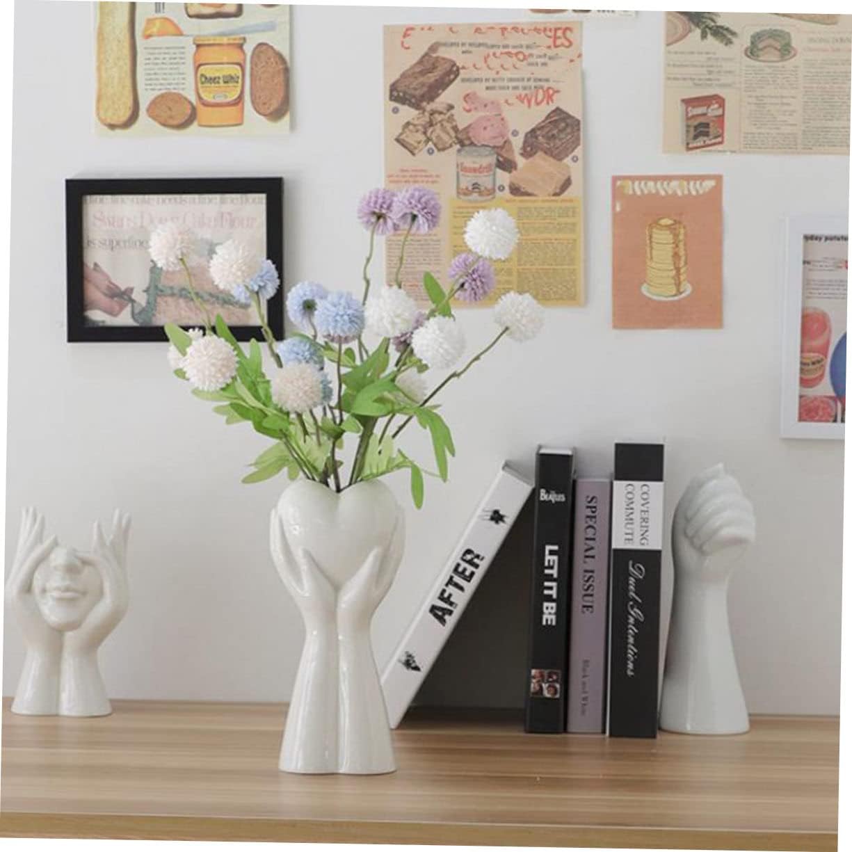 MERRYHAPY Ceramic Vase for Dried Flowers Nordic Style Home Decor