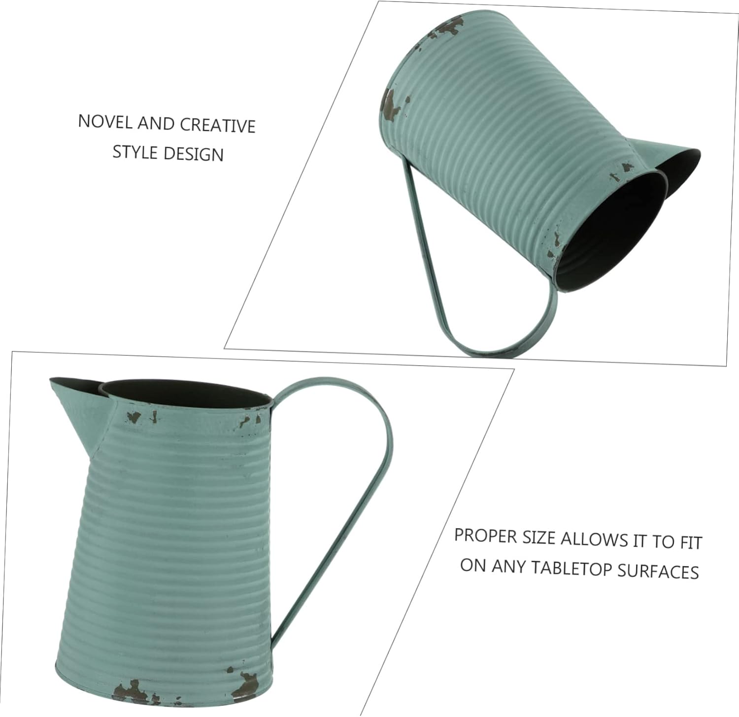 Unique Flower Storage Pot with Pitcher Handle for Garden Decor