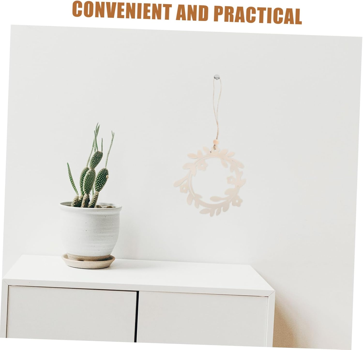 Boho Wreath Wall Decor Handcrafted Wooden Wreath Nordic Style Home Accent