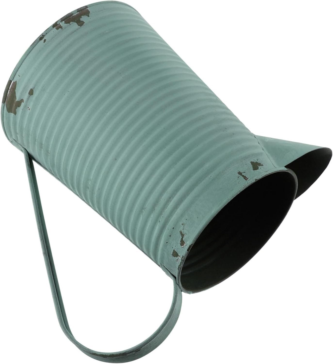 Mipcase Vintage Iron Kettle Flowerpot Decorative Vase for Home Rustic Garden