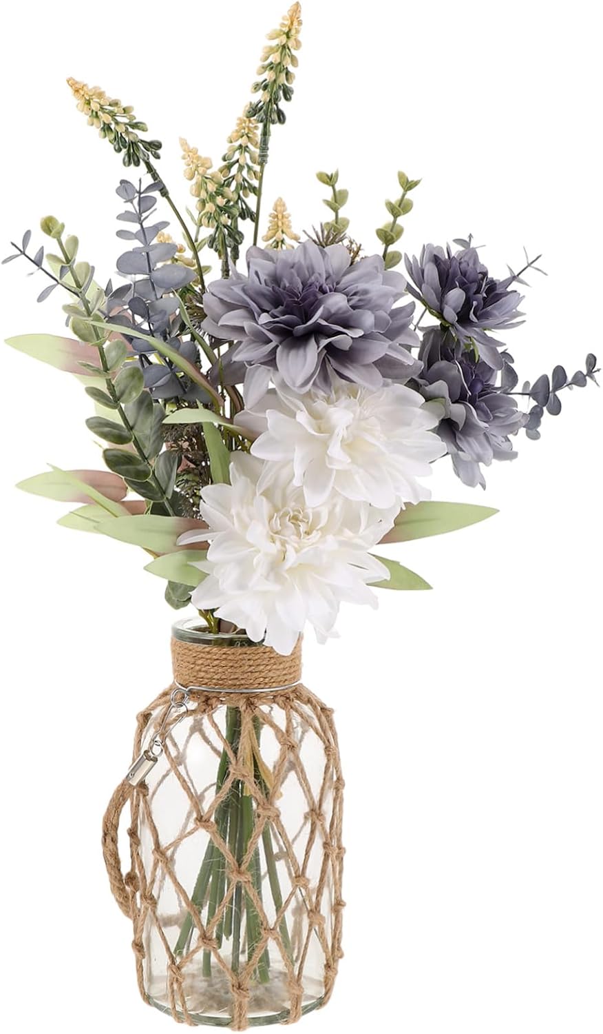 Modern Minimalist Transparent Glass Vase with Dried Flowers
