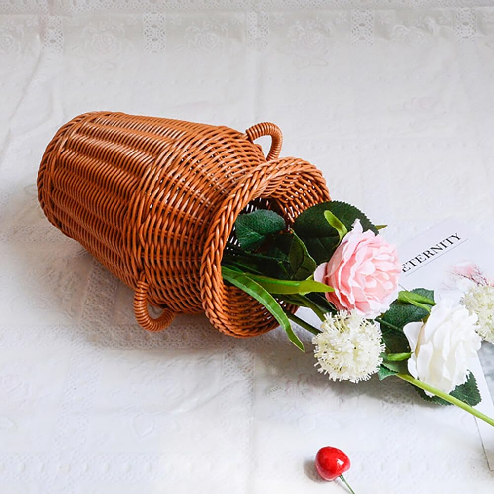 Generic Wicker Vase Rattan Woven Decorative Basket