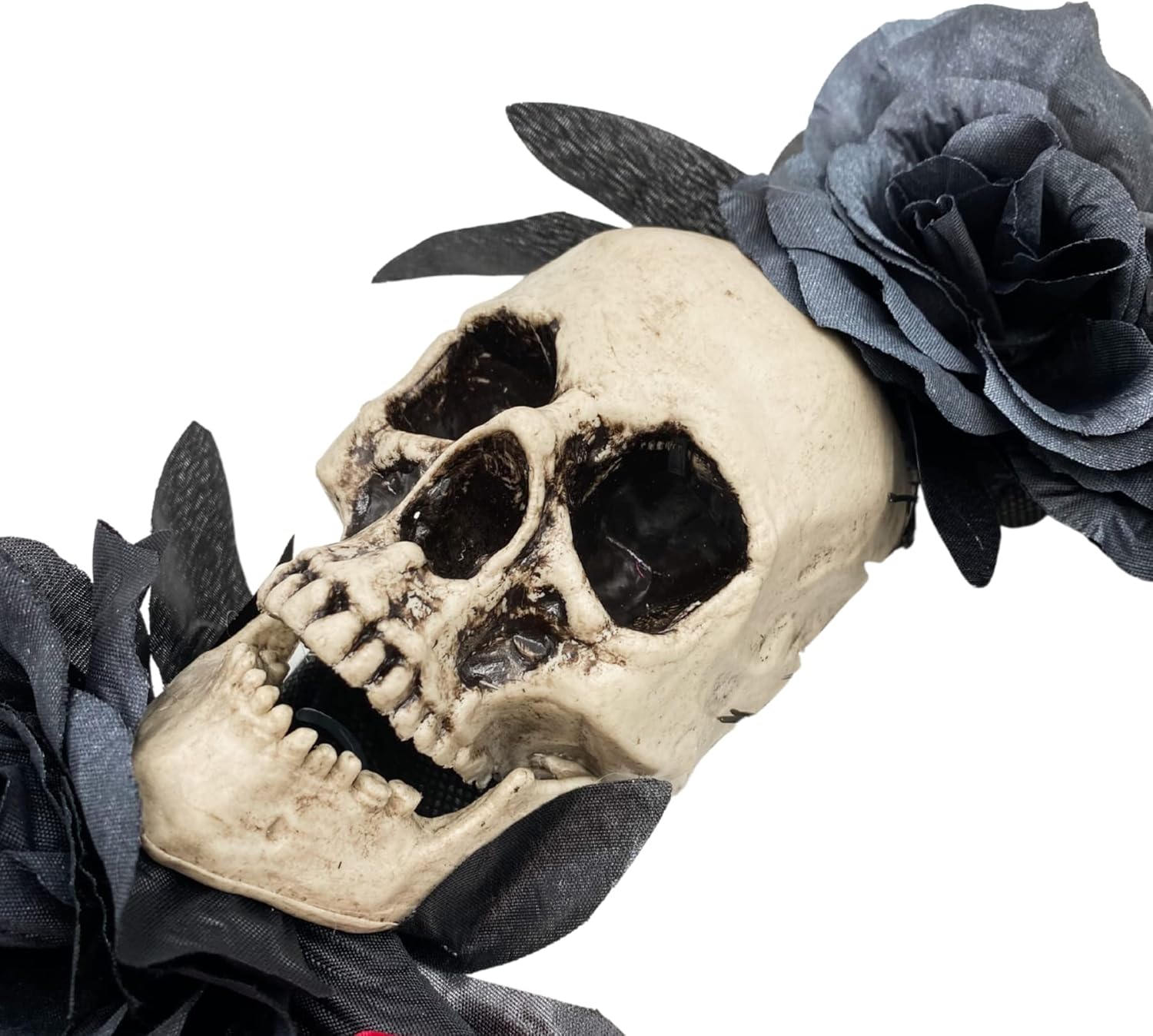 Needzo Halloween Skeleton Wreath Front Door 18 Inch