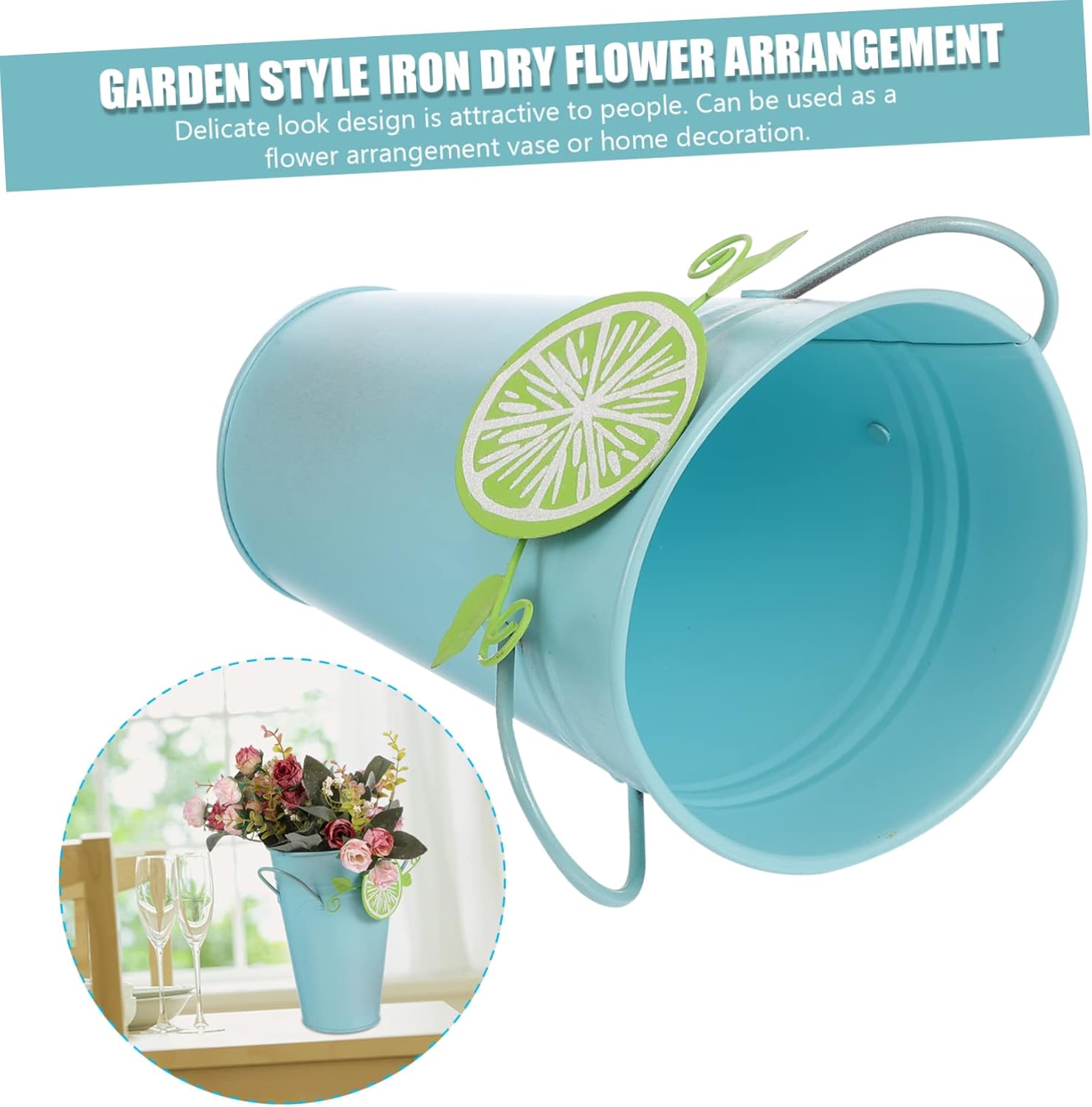 Iron Flower Arrangement Holder Decorative Vase Multi-Functional Home Decor 1