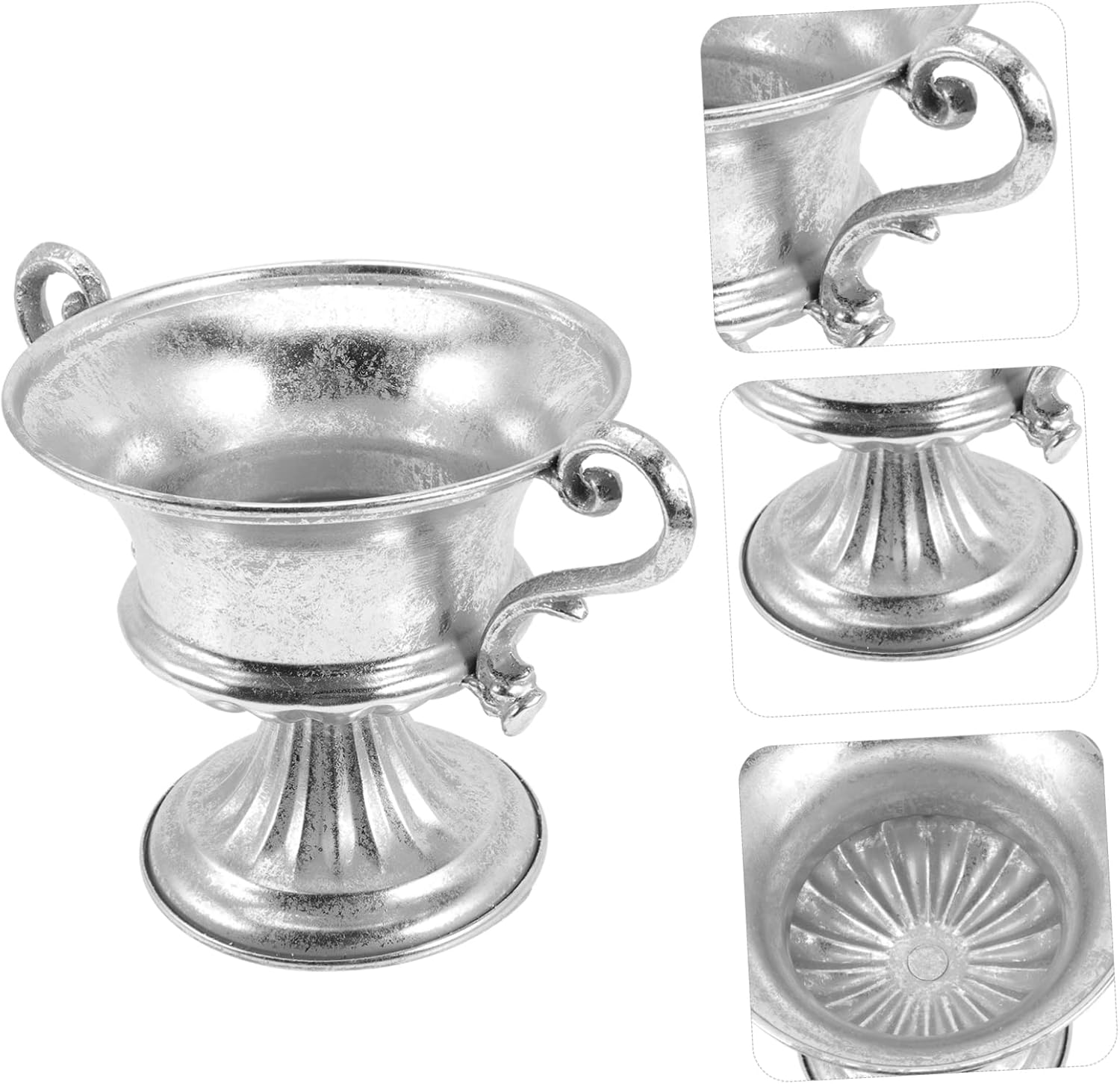 Vintage Silver Flower Vase for Home and Office Decor